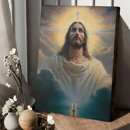 Christ Jesus Portrait Painting - Jesus Canvas Art - Christian Wall Art