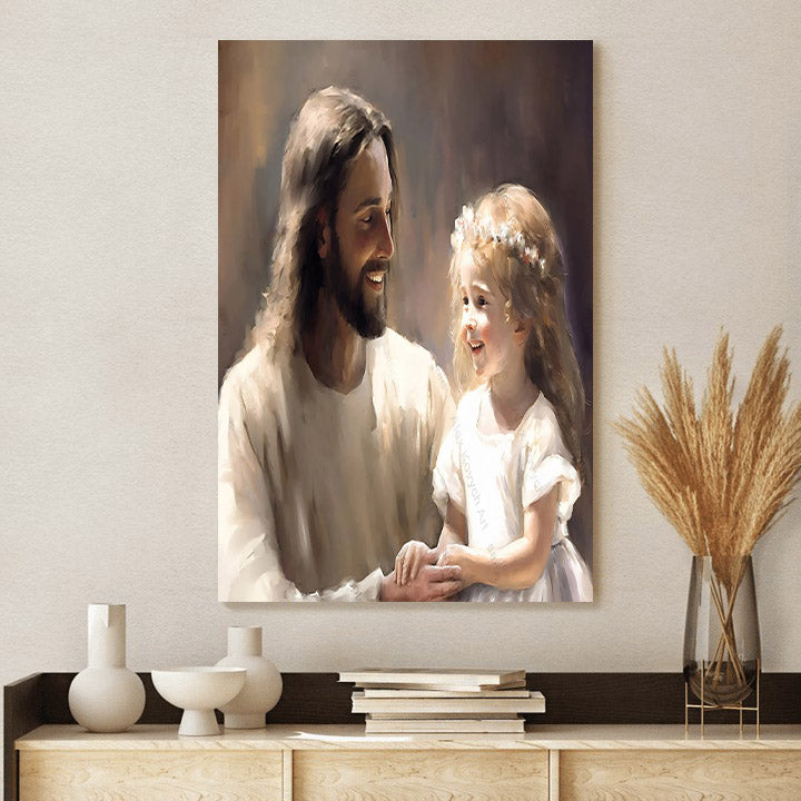 Christ Love Child And God Portrait Jesus Art - Jesus Canvas Pictures - Christian Wall Art