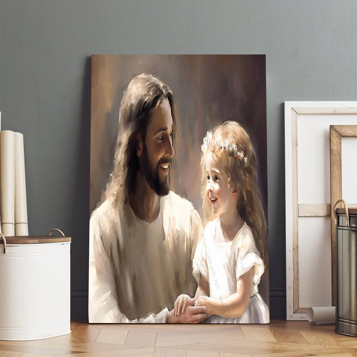 Christ Love Child And God Portrait Jesus Art - Jesus Canvas Pictures - Christian Wall Art