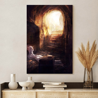 Christ Risen from the Tomb Canvas Wall Art - Easter Canvas Pictures - Christian Canvas Wall Decor