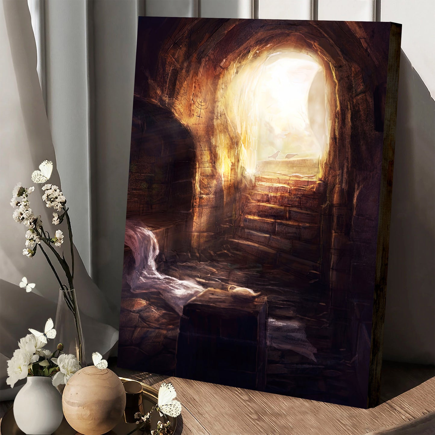 Christ Risen from the Tomb Canvas Wall Art - Easter Canvas Pictures - Christian Canvas Wall Decor