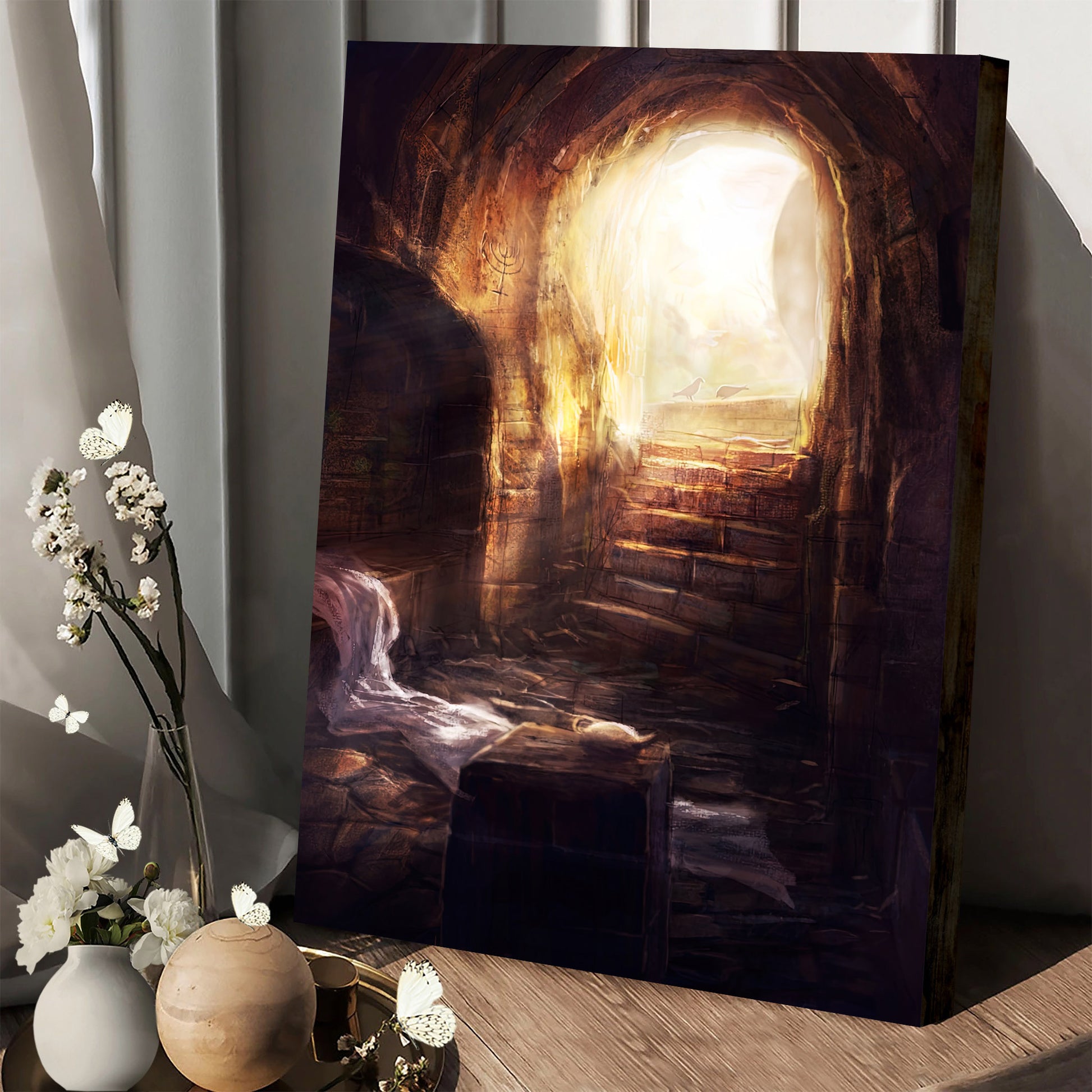 Christ Risen from the Tomb Canvas Wall Art - Easter Canvas Pictures - Christian Canvas Wall Decor