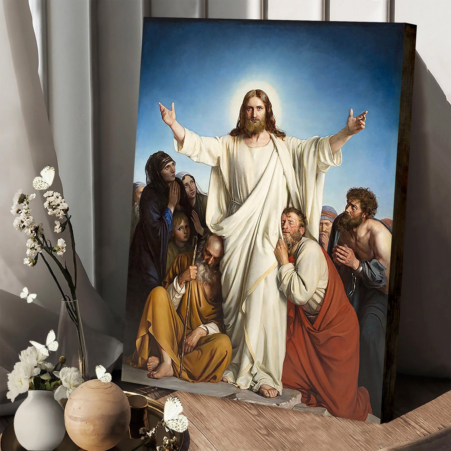 Christ The Consolator Carl Heinrich Bloch Canvas Prints - Jesus Portrait Picture - Religious Gift - Christian Wall Art Decor