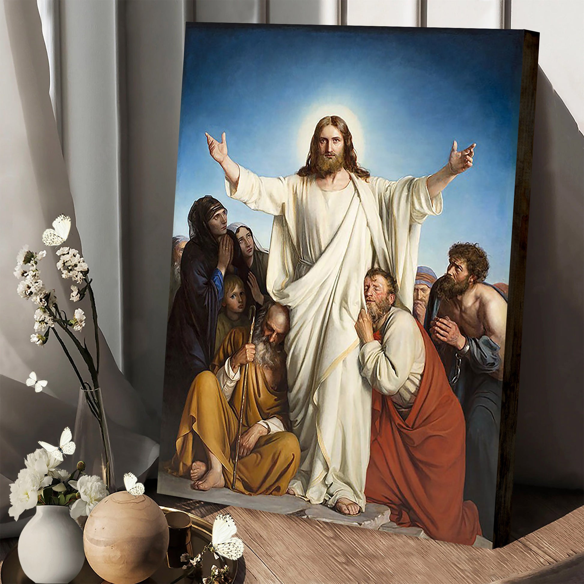 Christ The Consolator Carl Heinrich Bloch Canvas Prints - Jesus Portrait Picture - Religious Gift - Christian Wall Art Decor