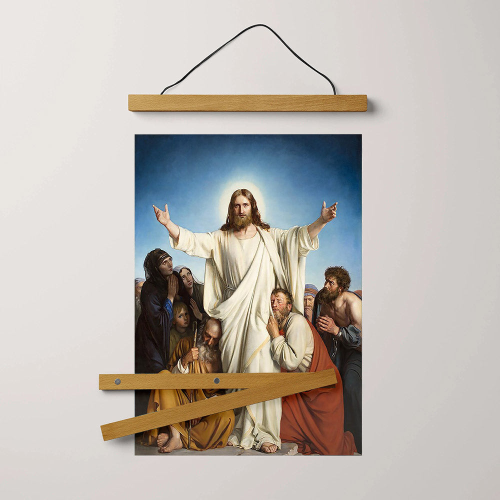 Christ The Consolator Carl Heinrich Bloch Hanging Canvas Wall Art 1 - Jesus Portrait Picture - Religious Gift - Christian Wall Art Decor