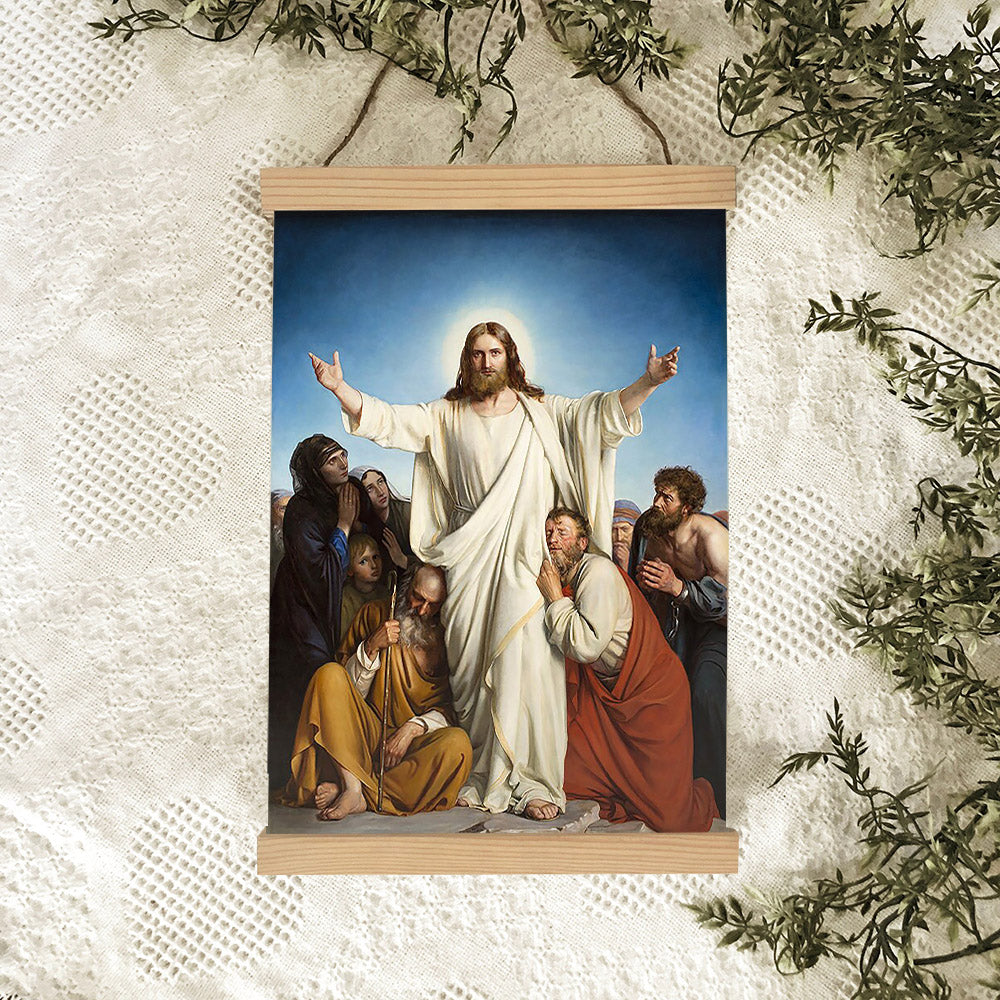 Christ The Consolator Carl Heinrich Bloch Hanging Canvas Wall Art 1 - Jesus Portrait Picture - Religious Gift - Christian Wall Art Decor