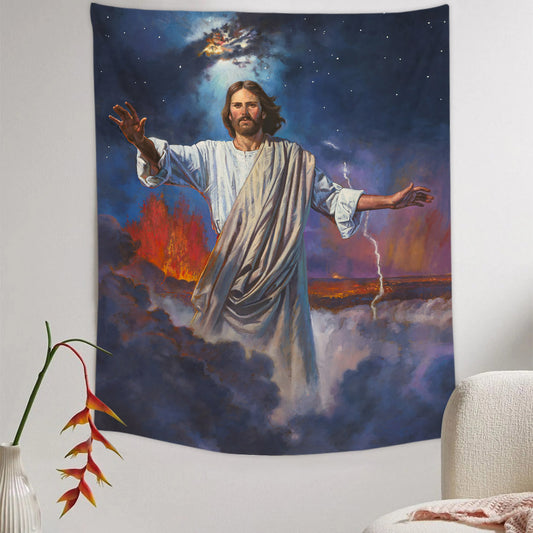 Christ The Creator Tapestry - Jesus Picture - Religious Tapestry - Christian Tapestry Wall Hangings