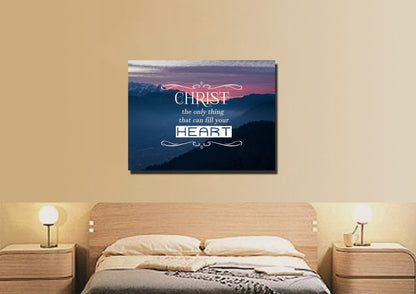 Christ The Only Thing That Can Fill Your Heart Wall Art Canvas Print - Christian Canvas Wall Art