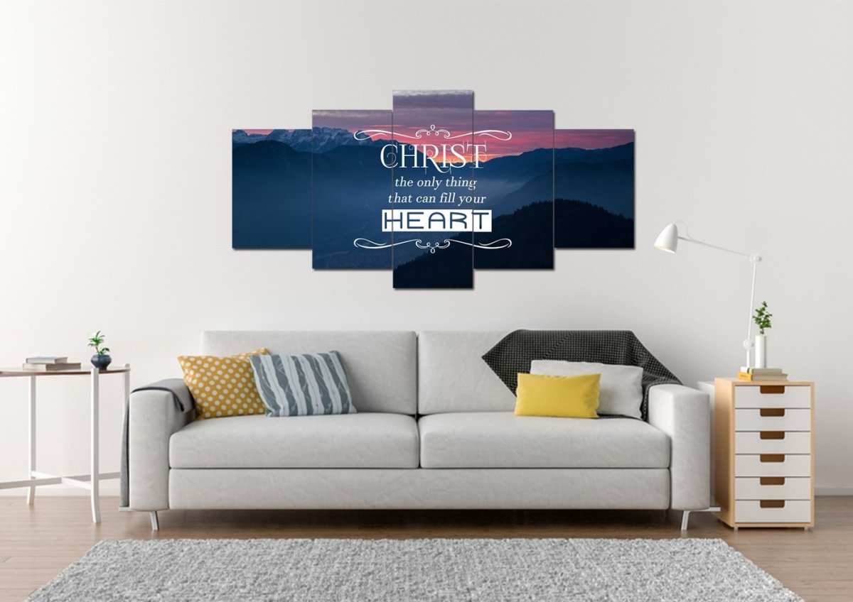 Christ The Only Thing That Can Fill Your Heart Wall Art Canvas Print - Christian Canvas Wall Art