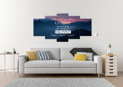 Christ The Only Thing That Can Fill Your Heart Wall Art Canvas Print - Christian Canvas Wall Art