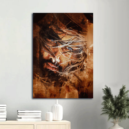 Christ The Redeemer Jesus Face Religious Art Canvas Wall Art - Christian Gift