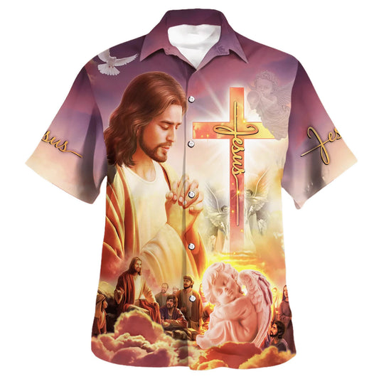 Christ With His Disciples Hawaiian Shirt - Jesus Pray Hawaiian Shirts For Men And Women - Christian Hawaiian Shirt - Hawaiian Summer Shirts