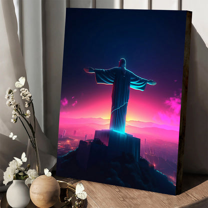 Christ of Redeemer Wall Art Printable Art - Jesus Canvas Art - Christian Wall Canvas