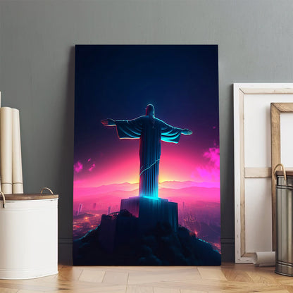 Christ of Redeemer Wall Art Printable Art - Jesus Canvas Art - Christian Wall Canvas