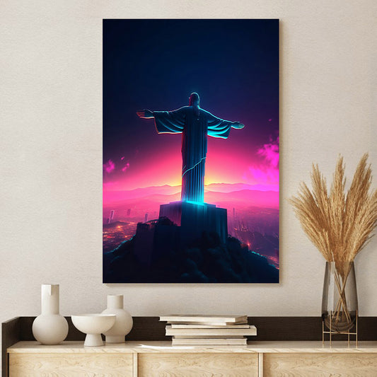 Christ of Redeemer Wall Art Printable Art - Jesus Canvas Art - Christian Wall Canvas