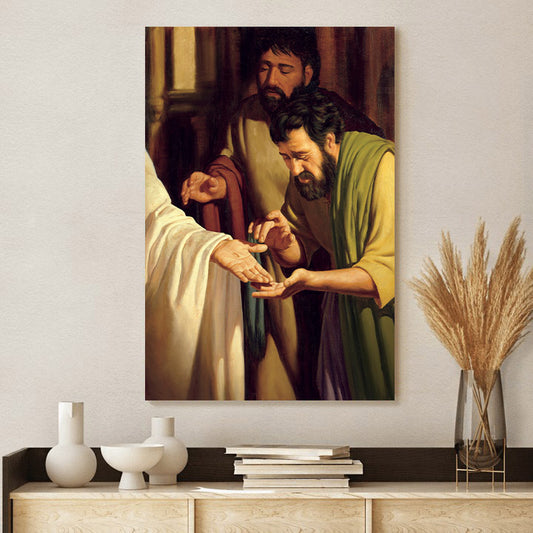 Christ’s Apostles Examine His Wounds Canvas Pictures - Religious Canvas Wall Art - Christian Paintings For Home