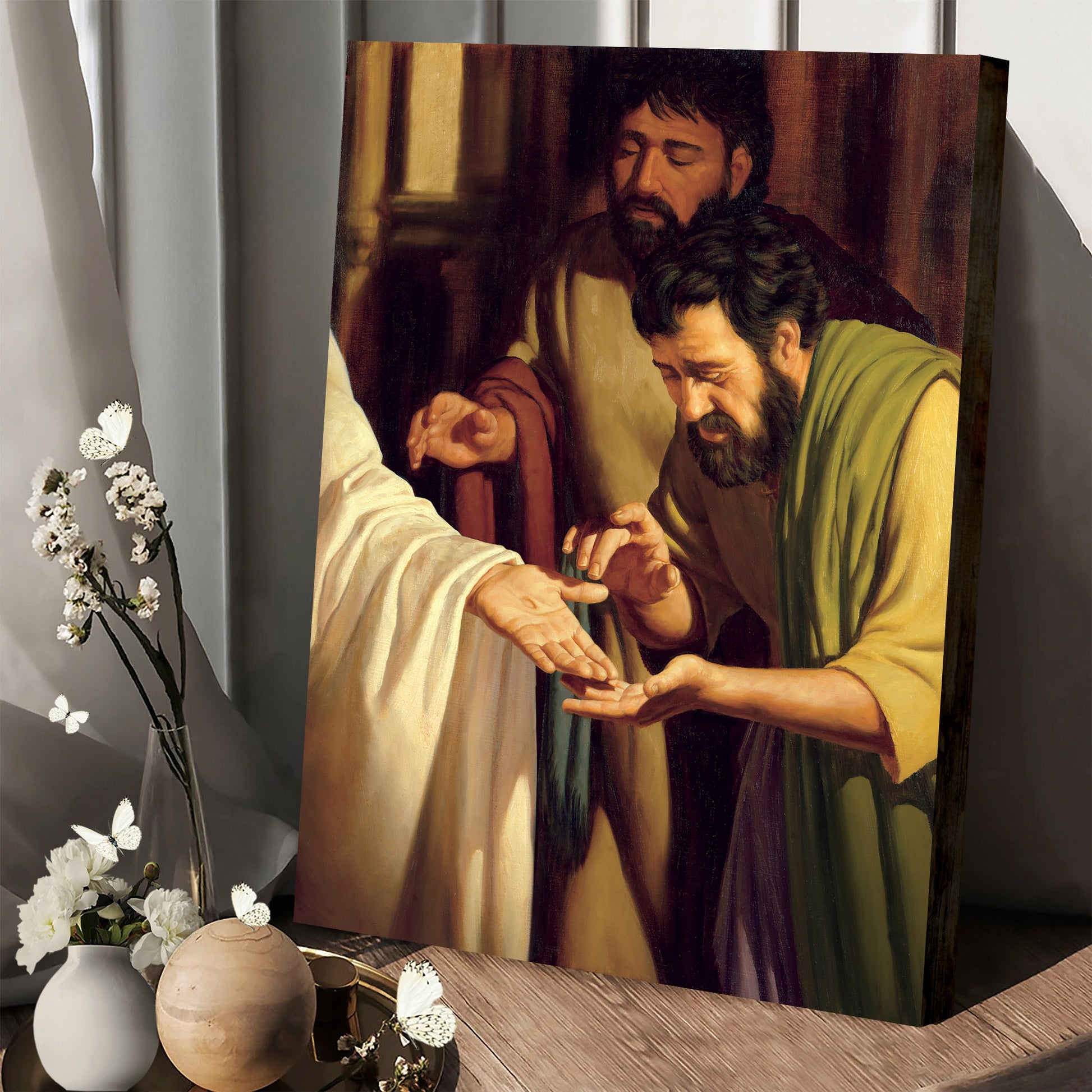 Christ’s Apostles Examine His Wounds Canvas Pictures - Religious Canvas Wall Art - Christian Paintings For Home