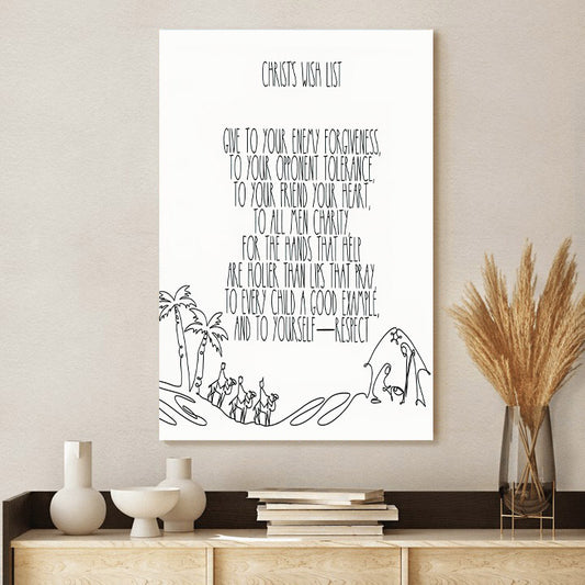 Christ’s Wish List Christian Wall Art - Wall Decorator - Poster To Print