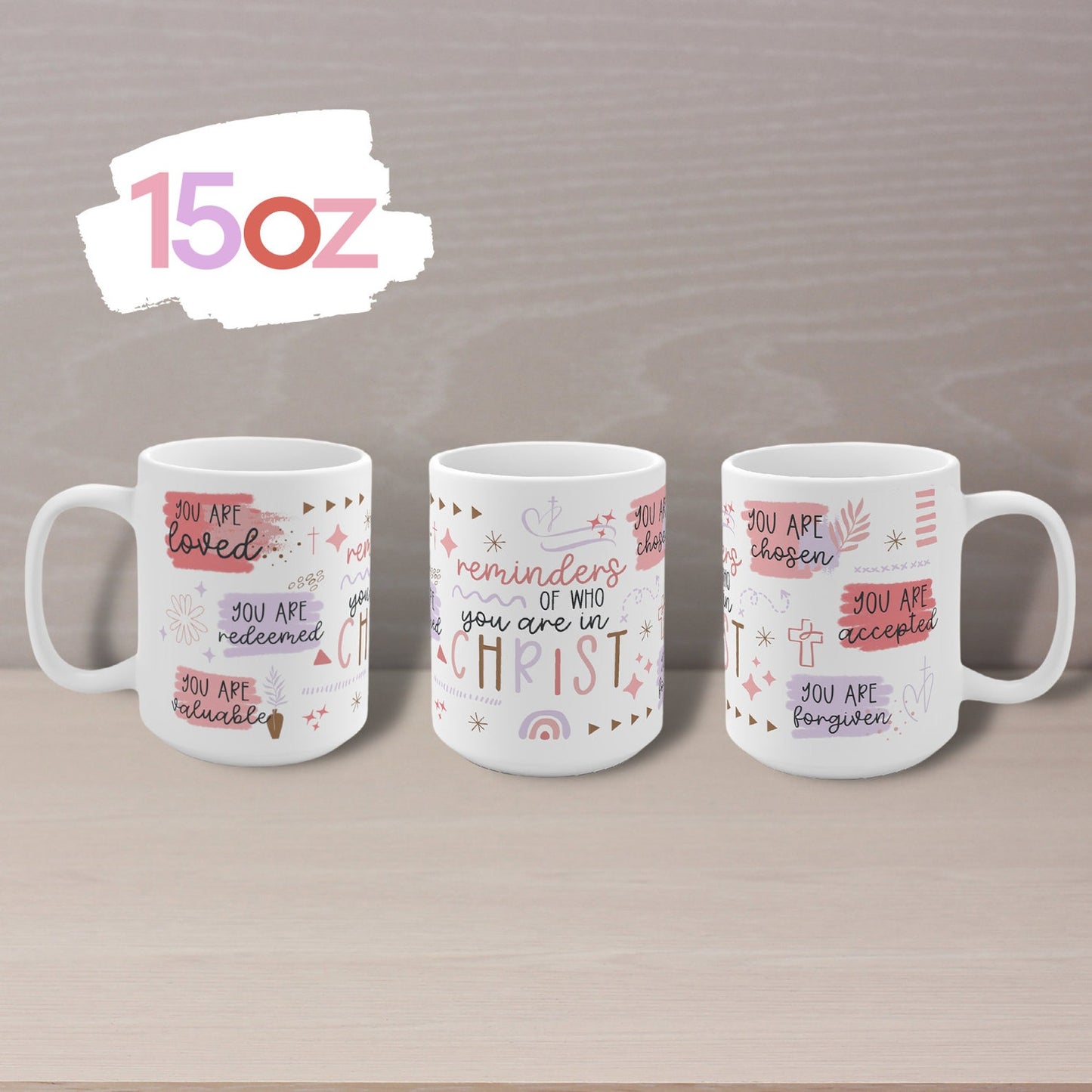 Christian Mug - Affirmations Gift for Women - Bible Verse Mug - Bible Study Gift - Christian Gifts - Who You Are In Christ Mug