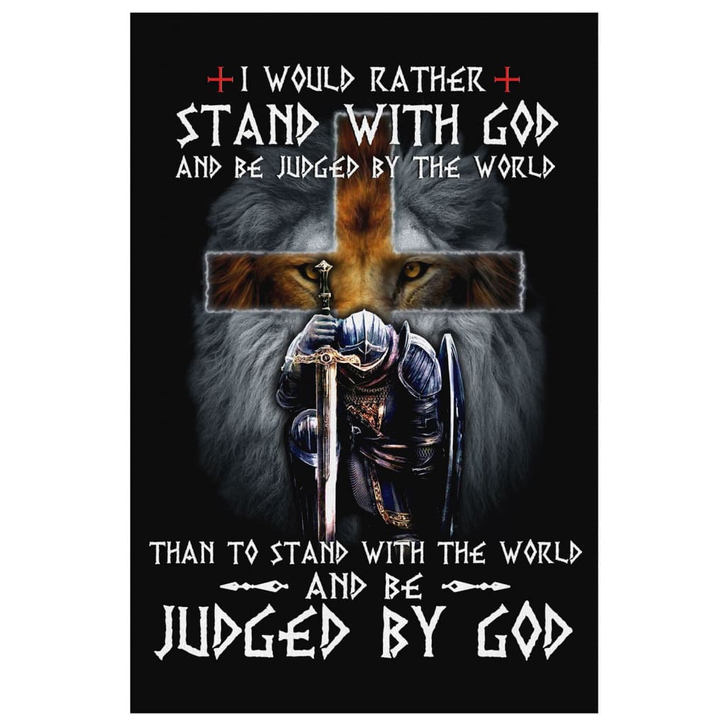 Christian - I Would Rather Stand With God Canvas Art - Bible Verse Canvas - Scripture Wall Art