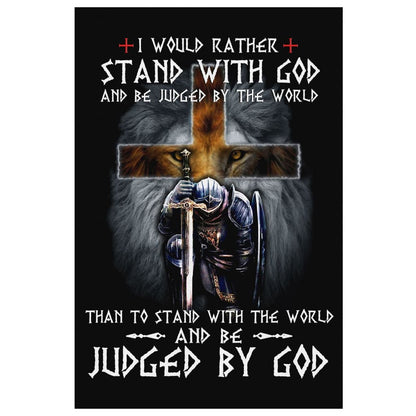 Christian - I Would Rather Stand With God Canvas Art - Bible Verse Canvas - Scripture Wall Art