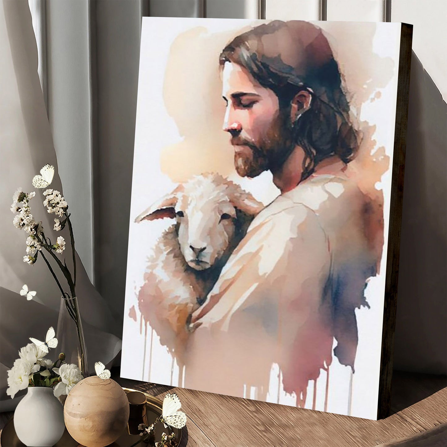 Christian Art Christ Embrace Jesus Portrait Jesus - Jesus Canvas Art - Christian Wall Canvas