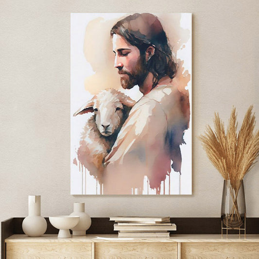 Christian Art Christ Embrace Jesus Portrait Jesus - Jesus Canvas Art - Christian Wall Canvas