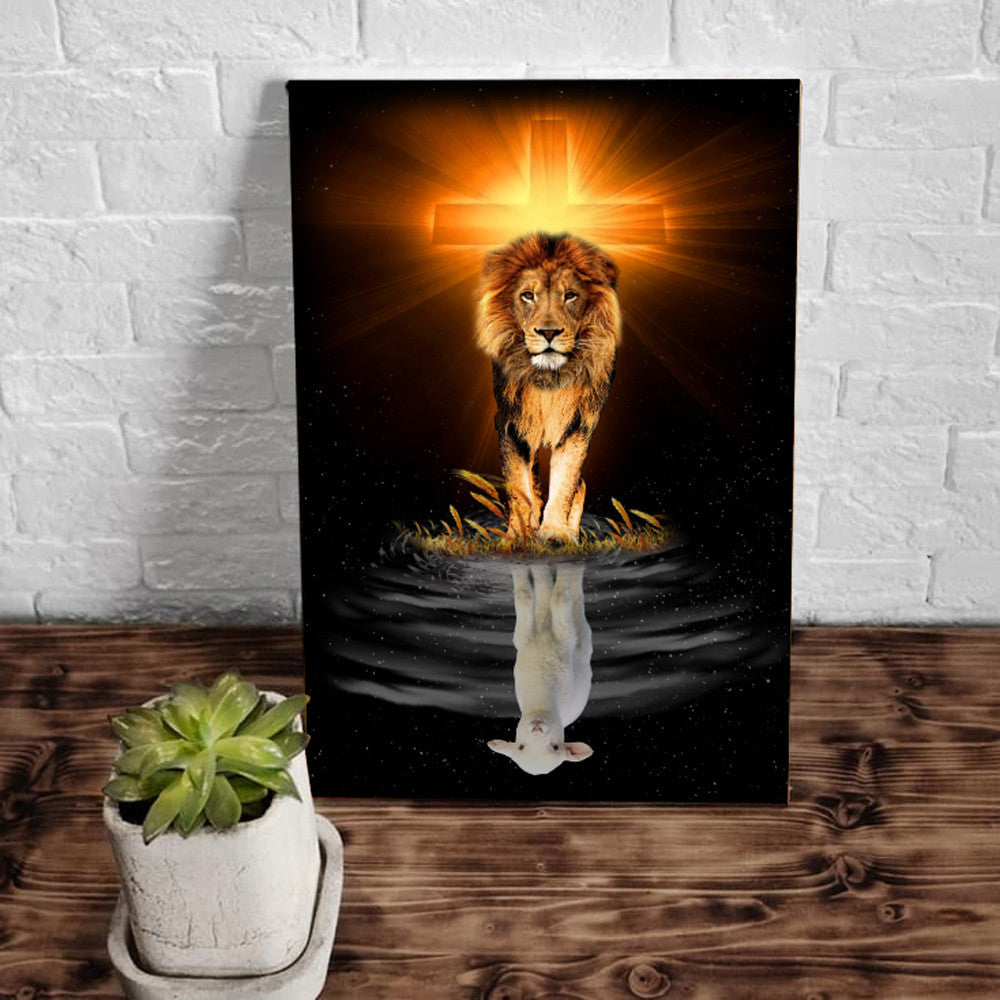 Christian Canvas, Jesus Canvas, The Lion Of Judah And The Lamb Of God Wall Art Canvas - Canvas Decor Ideas