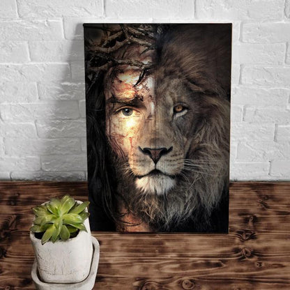 Christian Canvas, Jesus Lion Canvas, Gifts For Christian Canvas, The Lion Of Judah Matte Canvas - Canvas Decor Ideas