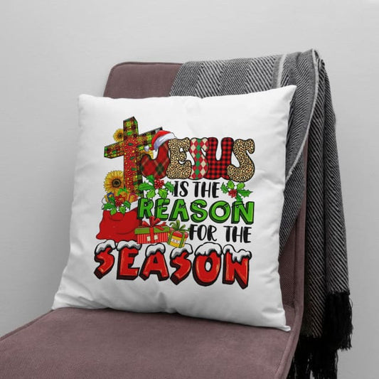 Christian Christmas Decor Jesus Is The Reason For The Season Christmas Pillow
