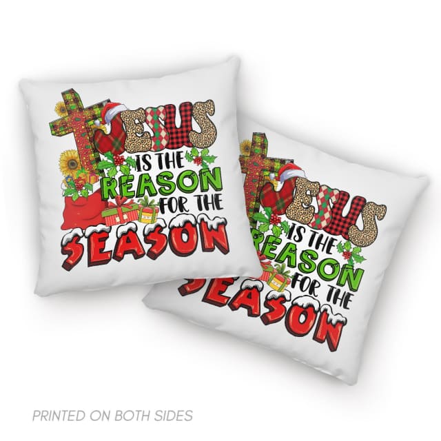 Christian Christmas Decor Jesus Is The Reason For The Season Christmas Pillow