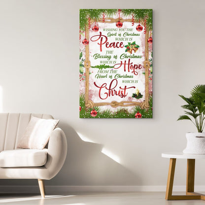Christian Christmas Gifts Peace Hope Christ Christmas Canvas Art - Bible Verse Canvas - Scripture Wall Art