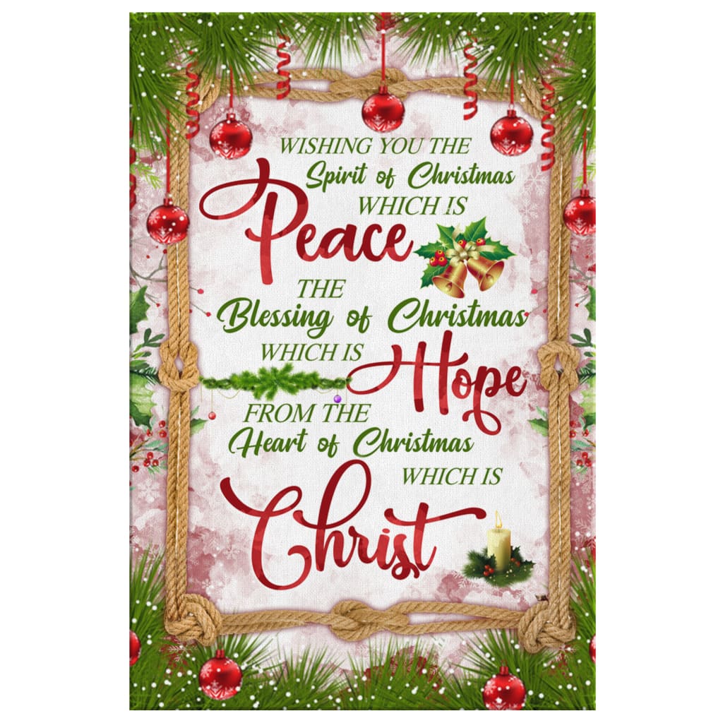 Christian Christmas Gifts Peace Hope Christ Christmas Canvas Art - Bible Verse Canvas - Scripture Wall Art