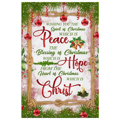 Christian Christmas Gifts Peace Hope Christ Christmas Canvas Art - Bible Verse Canvas - Scripture Wall Art