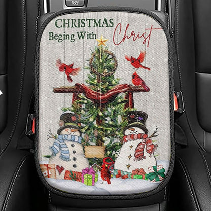 Christian Christmas Gifts Peace Hope Christ Christmas Seat Box Cover, Bible Verse Car Center Console Cover, Scripture Car Interior Accessories