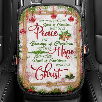 Christian Christmas Isaiah 96 For Unto Us A Child Is Born Seat Box Cover, Bible Verse Car Center Console Cover, Scripture Car Interior Accessories