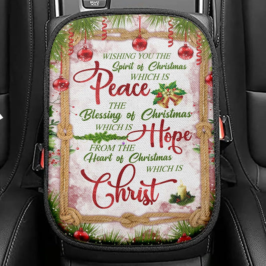 Christian Christmas Isaiah 96 For Unto Us A Child Is Born Seat Box Cover, Bible Verse Car Center Console Cover, Scripture Interior Car Accessories