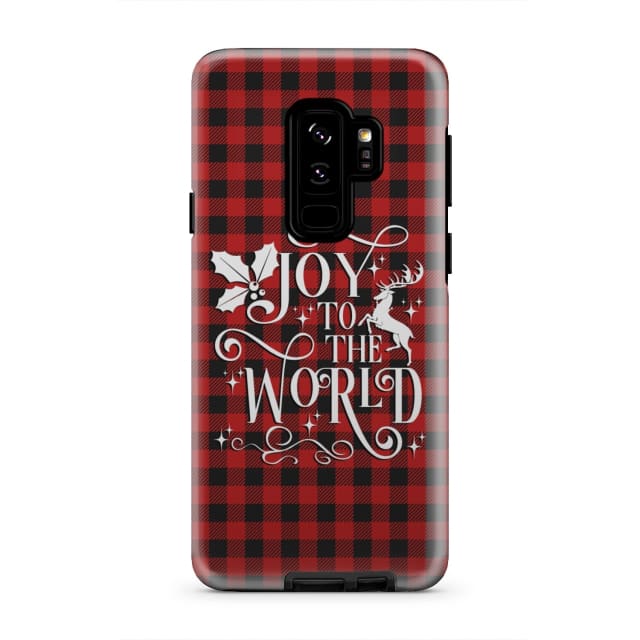 Christian Christmas Phone Case - Joy To The World Buffalo Plaid Phone Case - Bible Verse Phone Cases Samsung