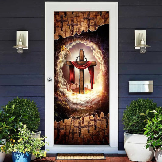 Christian Cross Door Cover - Religious Door Decorations - Christian Home Decor