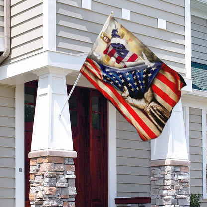 Christian Cross God Bless America Garden Flag - Outdoor Christian Flag - Religious Flags