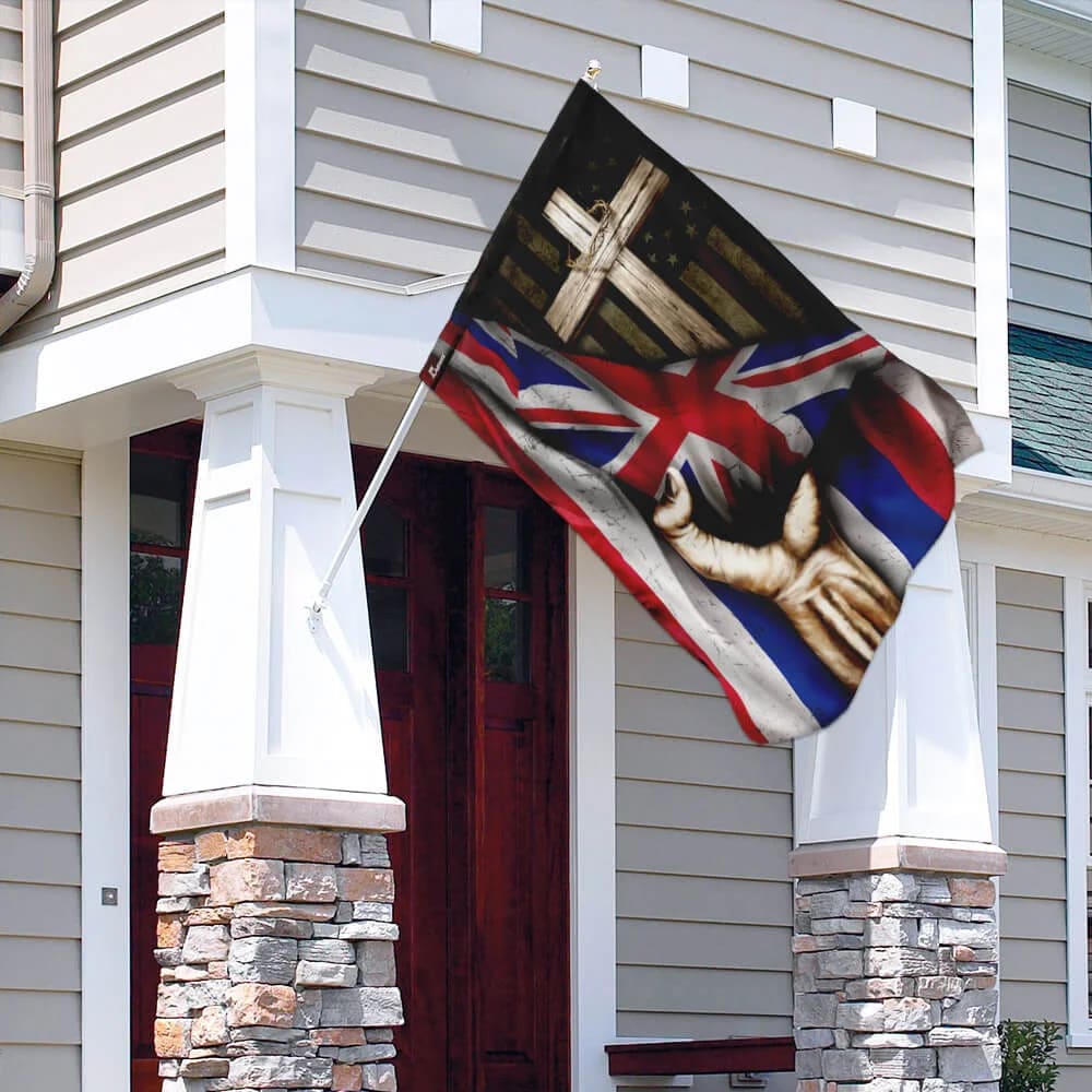 Christian Cross Hawaii Flag - Outdoor Christian House Flag - Christian Garden Flags