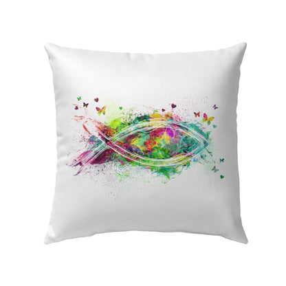 Christian Fish Symbol Pillow - Christian Pillows