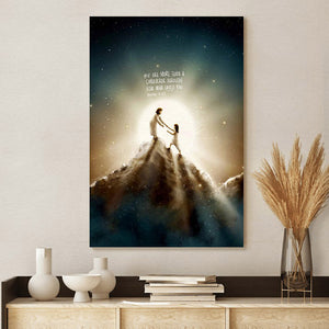 Christian Gift Jesus And Girl Christ Painting - Jesus Canvas Art - Christian Wall Art