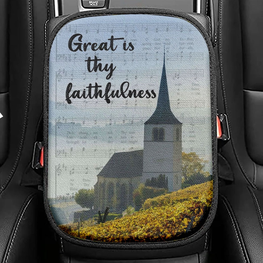 Christian Good Days Start With Coffee And Jesus Seat Box Cover, Bible Verse Car Center Console Cover, Scripture Car Interior Accessories