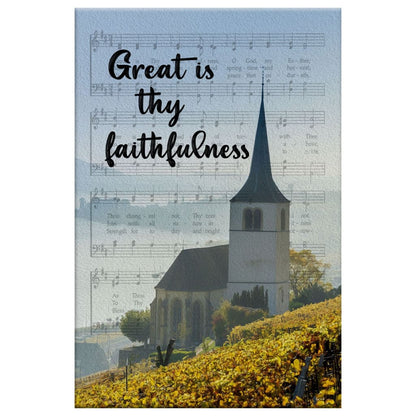 Christian Great Is Thy Faithfulness Chapel Christian Canvas Art - Bible Verse Canvas - Scripture Wall Art