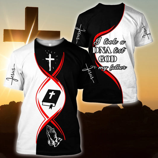 Christian Jesus Dna Test White And Black Jesus Unisex Shirts - Christian 3d Shirts For Men Women
