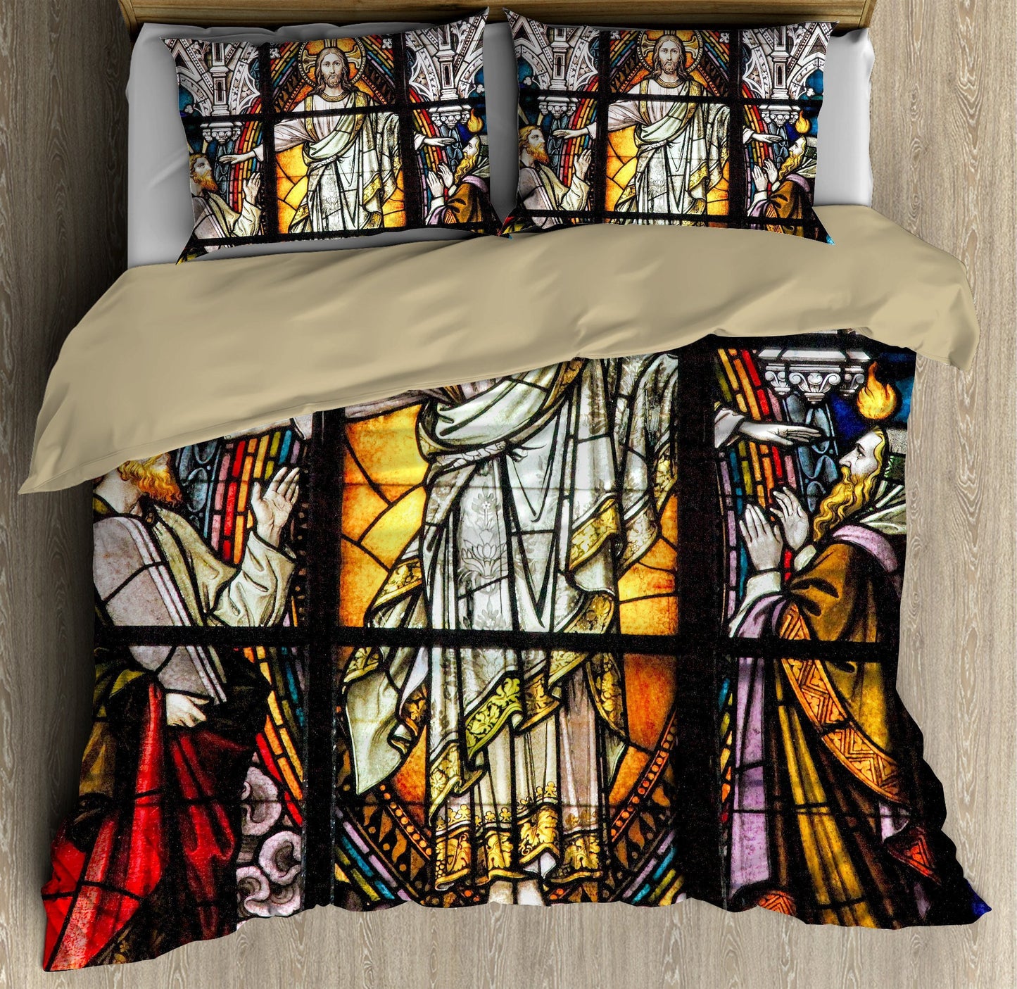 Christian Jesus Gotic Art Bedding Set - Christian Bedding Sets