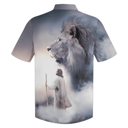 Christian Jesus Lion Hawaiian Shirts - Christian Hawaiian Shirt - Hawaiian Shirts For Men