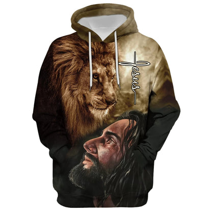 Christian Jesus Lion Hoodie - Men & Women Christian Hoodie - 3D Printed Hoodie