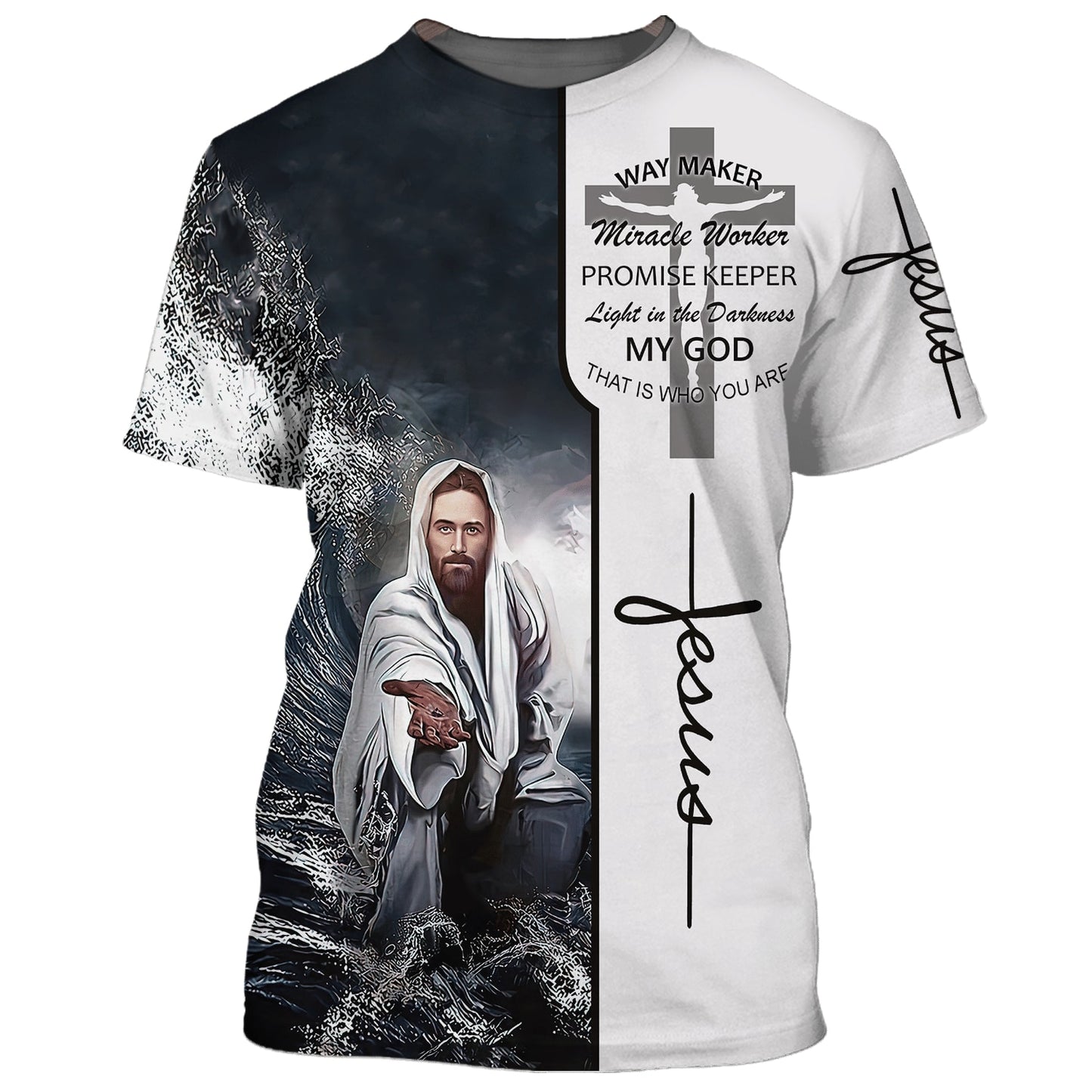Christian Jesus Way Maker Miracle Worker 3D All Over Printed Shirt for Men and Women
